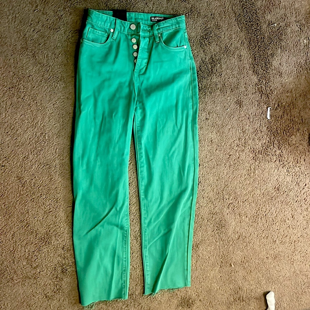 Blank NYC Straight Leg raw hem jeans